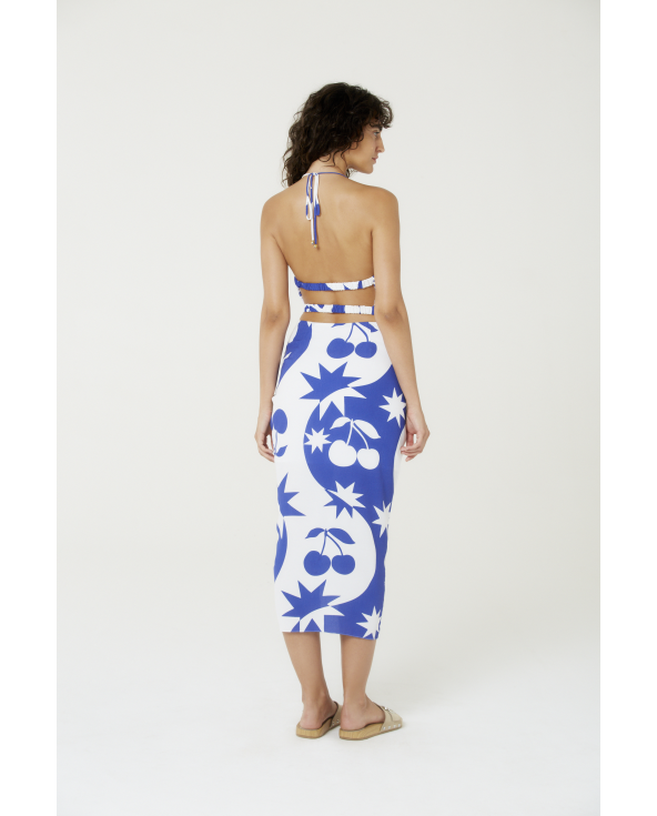 Blusa Top Cropped Degage Cerise