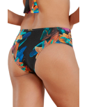 Bottom Drapeada Larga Brinco Preto