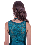 Lace Cropped Tank Teal