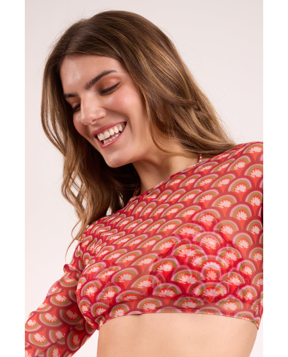 Floral-Scales Top Harper