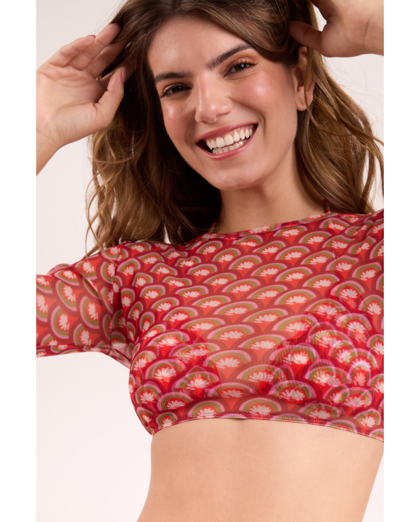 Floral-Scales Top Harper