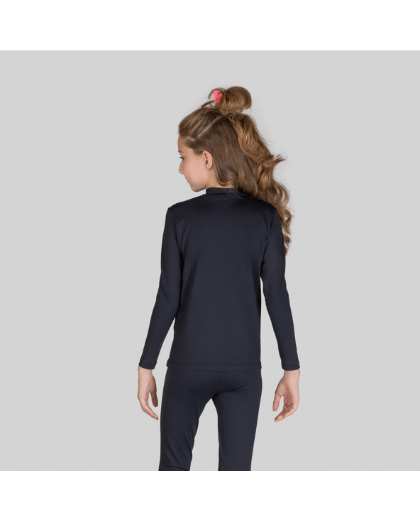 Rash Guard Kids High-Neck Black Upf50+