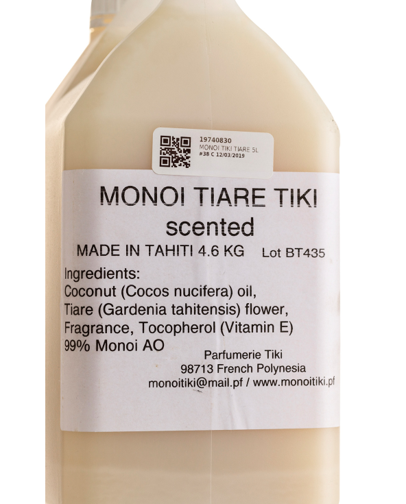 Monoï De Tahiti Oil Tiaré Parfum 5 L - Monoi...