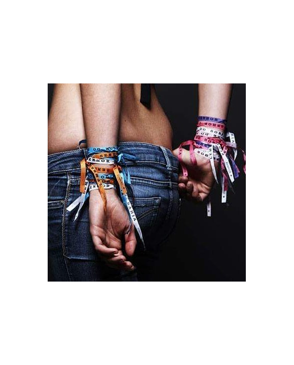 Set Of 8 Colourful Bonfim Ribbon-Bracelets -...