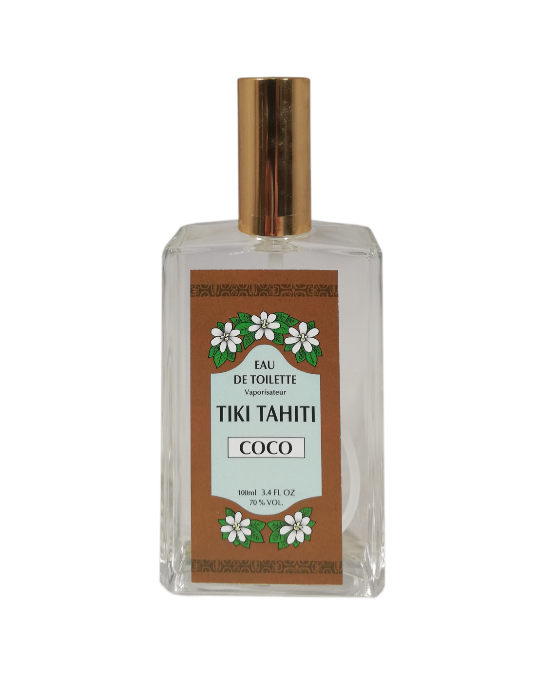 ガラスボトルに入ったスプレータイプのココナッツの香水 Eau De