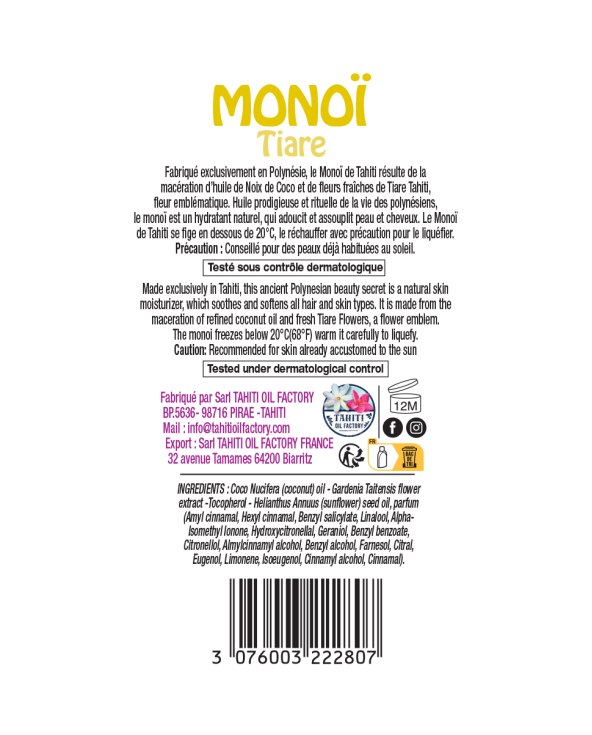 Monoi Tiare Traditionnel 120Ml