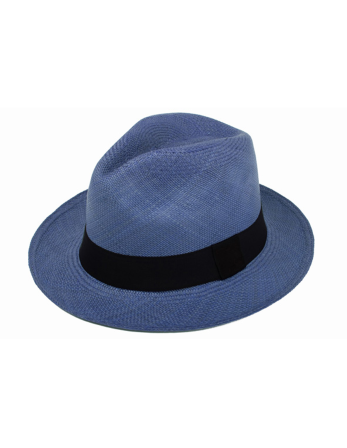 Original Sombrero Panameño En Color Azul. No Verá Otro...