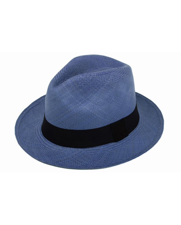 Blue Handmade Classic Jeans Panama Hat Made By...