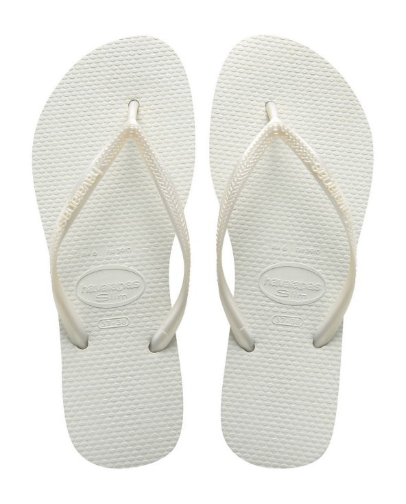 Vita Flip-Flops Från Havaianas - Slim White