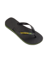 Stylish Black Flip Flops With Havaianas Brazil Logo - Brasil Logo Black