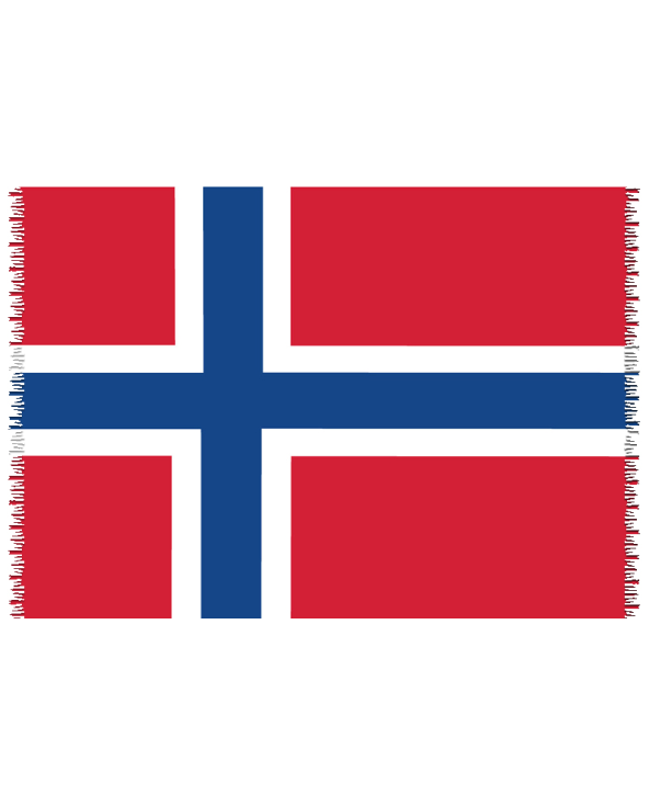 Pareo With The Norvegian National Flag - Canga...