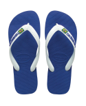 Blue And White Flip Flops From Havaianas With Logo - Brasil Logo Marine Blue