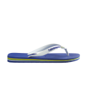 Blue And White Flip Flops From Havaianas With Logo - Brasil Logo Marine Blue