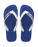 Blue And White Flip Flops From Havaianas With Logo - Brasil Logo Marine Blue