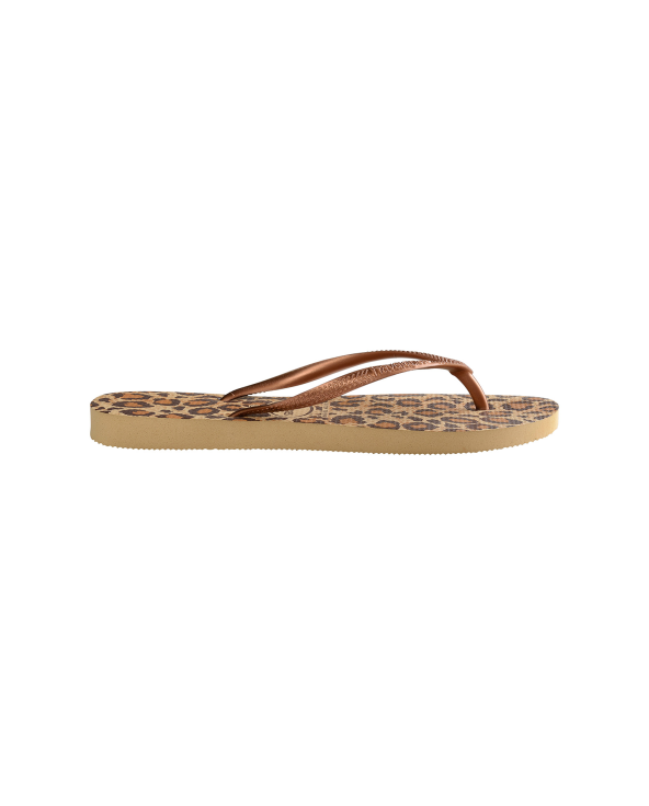 Beige And Brown Leopard Flip-Flops - Slim...