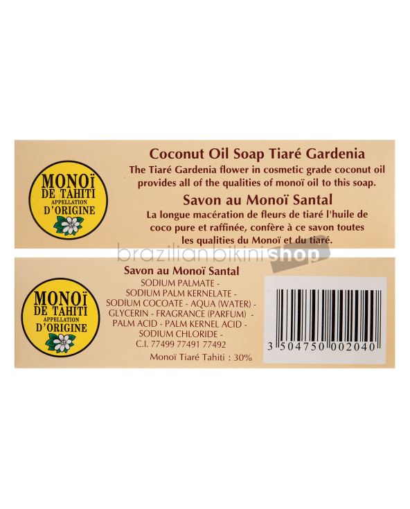 Plant-Based Soap With Monoï And Coconut Oil,...