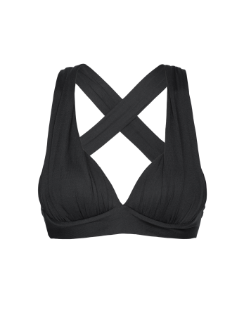 Top Desportivo Preto Almofadado Cruzado Nas Costas - Top...