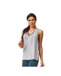 Pale Grey Fitness Sleeveless T-Shirt - Top Chrome