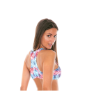 Tie Dye Swimmer Back Crop Bikini Top - Soutien Tiejean Sporty
