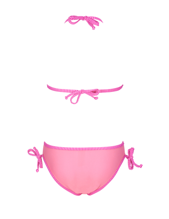 Maillot De Bain Bébé Rose, Contours Rayés - Panterinha 2