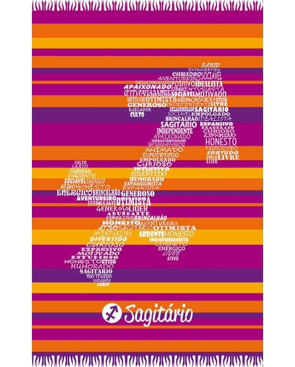 Sagittarius Astrological Sign Striped Pareo -...