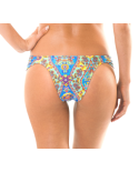 Fixed Bikini Bottoms With Vintage-Style Print - Calcinha Sari Bandeau