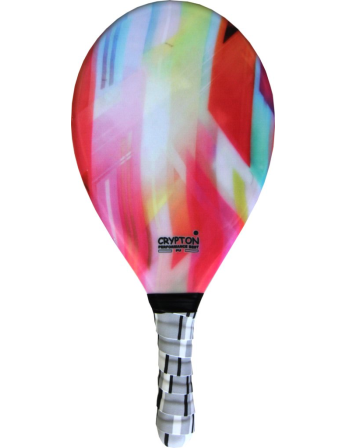 Pala De Frescobol Estampado Colorido - Raquete Fibra...