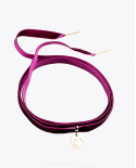 Naszyjnik Typu Choker W Kolorze Bordowym - Chocker Smile Roxo