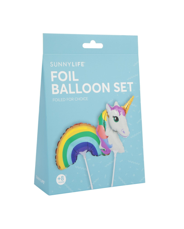 Lote De 2 Balões C/ Fitinhas, Unicórnio E...