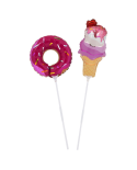 Sæt Med 2 Balloner Med Stang, Designet Som En Donut Og En Is - Balloons Sweet Tooth Small