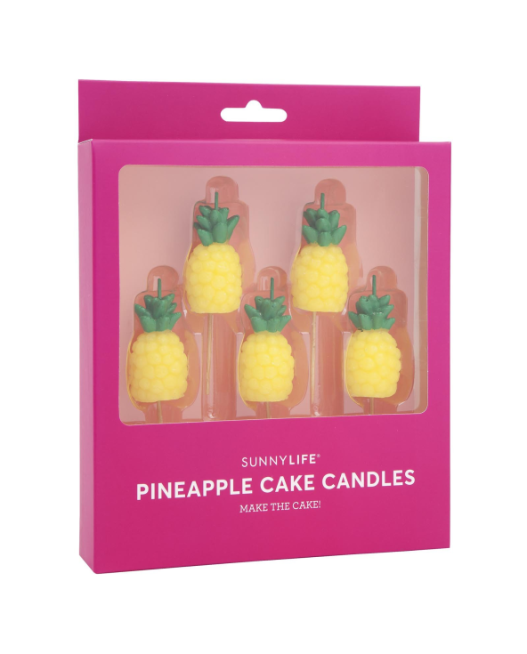Lote De 5 Velas, Ananás C/ Palito - Pineapple...