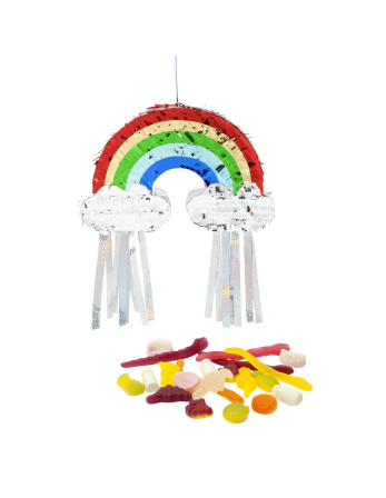 Lille Regnbueformet Pinata - Rainbow Mini Pinata