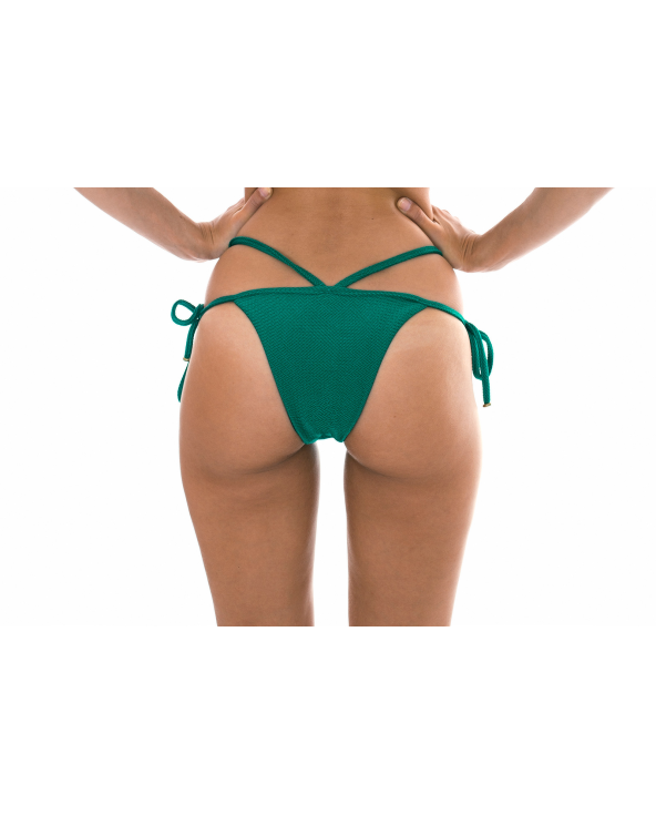 Strappy Brazilian Bikini Bottoms In Textured...