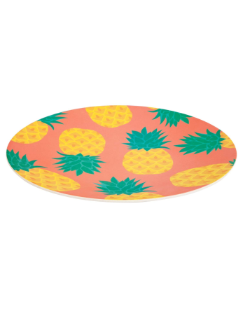 Pineapple Pattern Serving Platter In Bamboo Fibre - Eco...