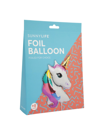 Balão De Unicórnio Em Alumínio C/ Pega - Balloon Unicorn