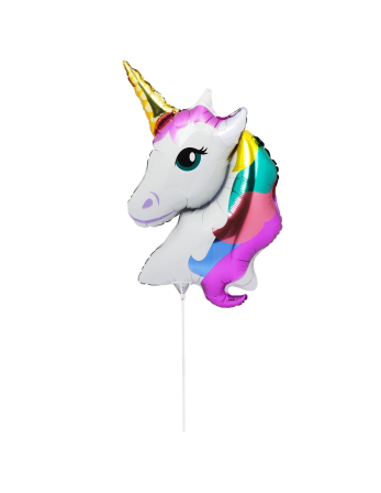 Einhornförmiger Folienballon Am Stab - Balloon Unicorn 2