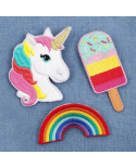 Set Mit 3 Buttons: Einhorn / Eiscrème / Regenbogen - Badges Sweet Tooth
