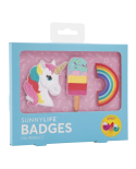 Set Of 3 Badges: Unicorn / Ice Cream / Rainbow - Badges Sweet Tooth