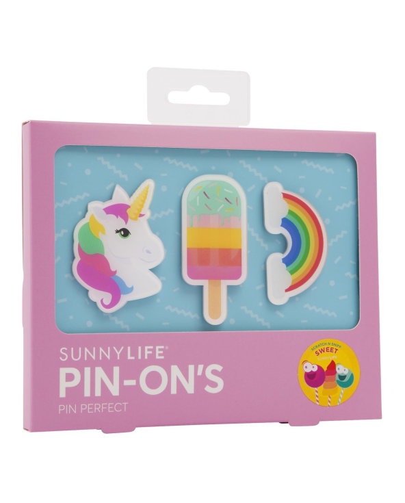 Lote De 3 Pins Unicórnio/Gelado/Arco-Íris -...