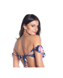 Bbs X Saha - Bandeau Bikini Top Off Shoulder - Top Cumbia Floral Night