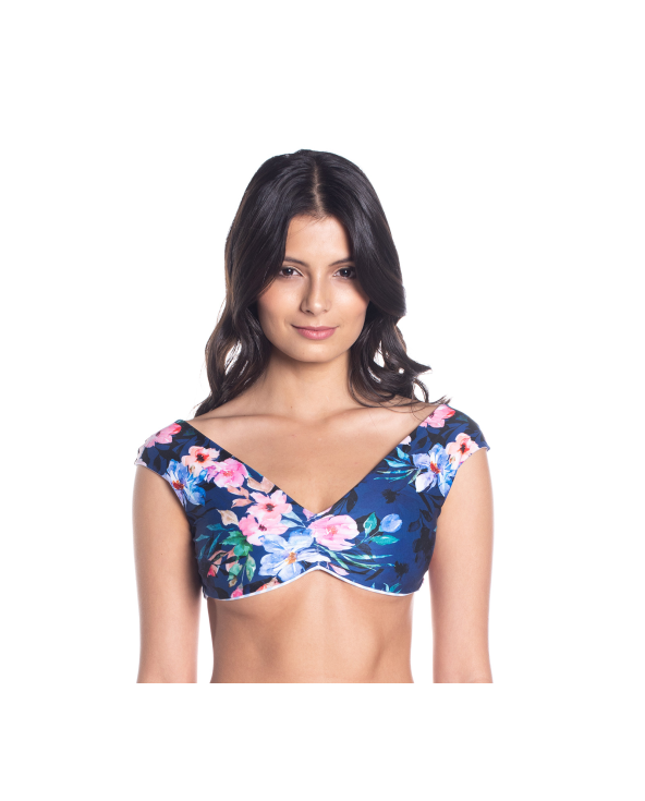 Bbs X Saha - Reversible Bikini Top Flowers /...