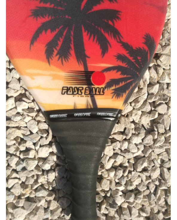 Frescobol Racket Sunset / Palm Trees - Raquete...