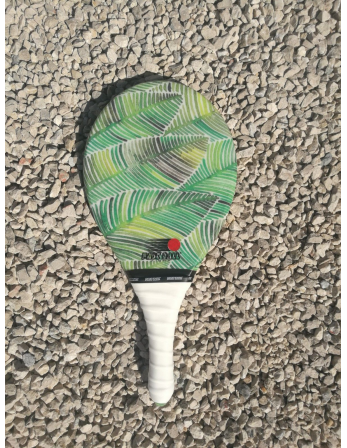 Frescobol Racket Fribra Line Leaves Print - Raquete Folha 2