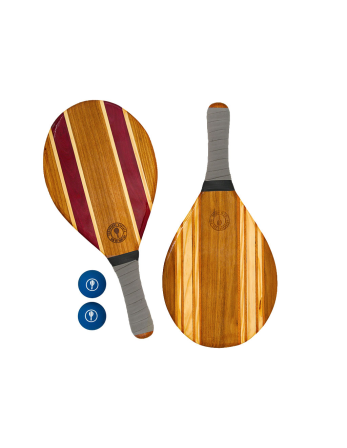 Set Houten Rackets - Grijs&nbsp; - Leblon Beach Bat Grey 2