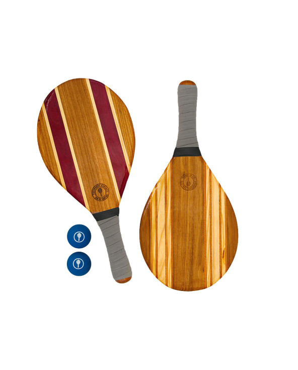 Set Of Wooden Beach Bats - Grey - Leblon Beach...