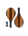 Conjunto De Raquetes De Madeira De Frescobol - Preta - Leblon Beach Bat Black