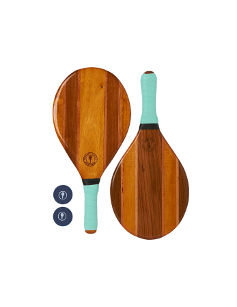 Set De Raquettes De Plage En Bois - Vert Pastel - Leblon...