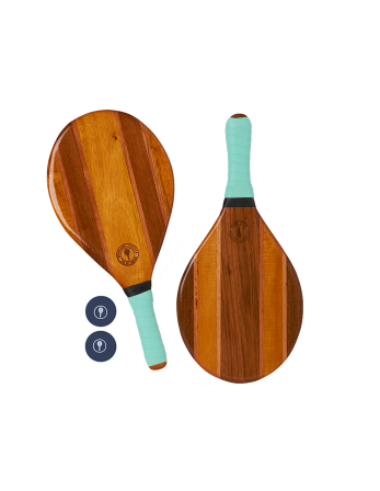 Set Of Wooden Beach Bats - Pastel Green - Leblon Beach... 2