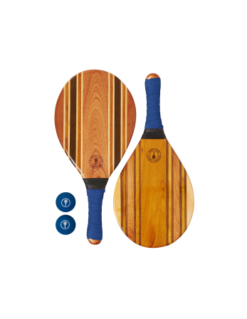Set Of Wooden Beach Bats - Blue - Leblon Beach Bat Blue