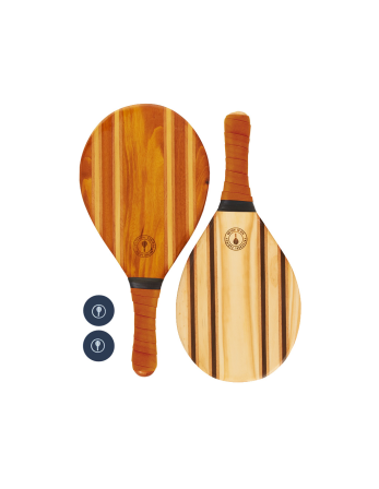 Houten Frescobol-Rackets Met Donkeroranje Neopreen... 2
